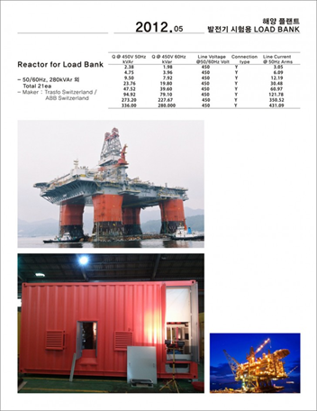 Load Bank for Test Facility of Marine Generator