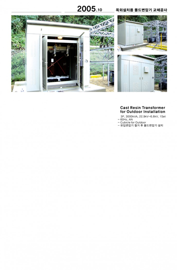 Cast Resin Transformer for Outdoor Installation